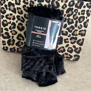 Black Crushed Velvet Leggings from Torrid
